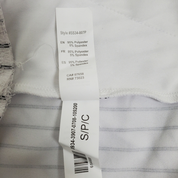 Revamped White Striped Paper Bag Waist Shorts with Tie Belt and Side Poc… - Picture 6 of 7